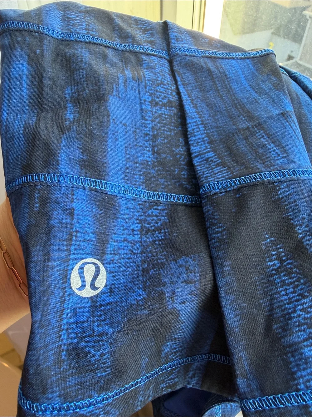 Lululemon Pace Rival Skirt II Nightsky White Harbor Blue Black Skort Size 4